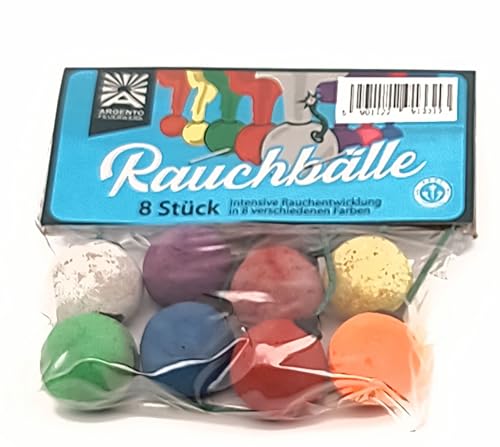 vama Funke Rauchbälle Smoke Balls Mixed im 8er Beutel, tolle Farben für die Größe, Outdoor draußen (1 Beutel)