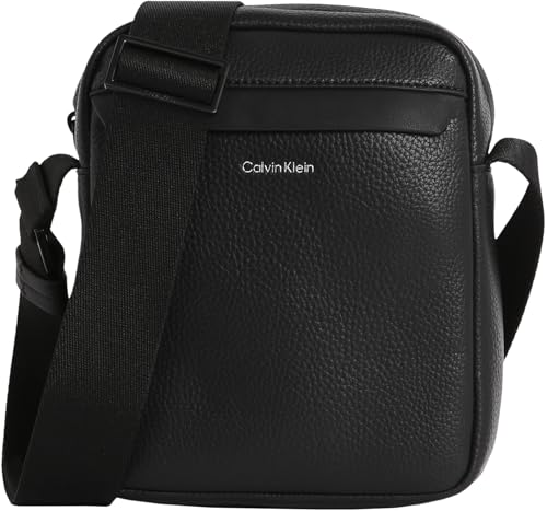 Calvin Klein Herren Umhängetasche Must Reporter mit Logo, Schwarz (Ck Black), Einheitsgröße
