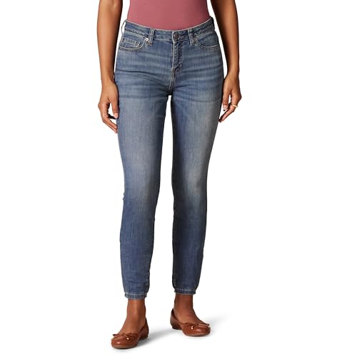 Amazon Essentials Damen Kurvige Skinny-Jeans Mit Mittelhohem Bund - Auslaufmodell, Mittlere Waschung, 42