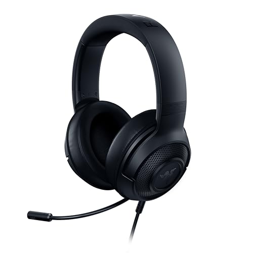 Razer Kraken X Lite - Kabelgebundenes Ultraleichtes PC Gaming-Headset - Surround Sound - biegbares Nierenmikrofon (230g leicht, 3,5 Klinke für PS4, PS5, Switch, Xbox One, Xbox Series X|S) Schwarz