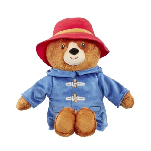 Rainbow Designs Kleiner Paddington Bär Plüschtier - Kuscheliger Teddy in berühmter roter Mütze und blauem Dufflecoat - Plüsch-Filmfigur für Kinderzimmer und Paddington Fans, Blau