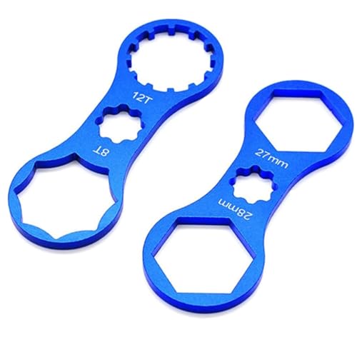 Fahrrad Vordergabel Reparatur Werkzeug,2 STK Fahrradschlüssel Federgabel Schlüssel für SR Suntour XCR/XCM/XCT/RST MTB Fahrrad Vordergabelkappe zum Entfernen und Installieren Eines Schraubenschlüssels