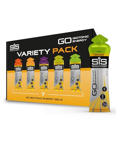 Science in Sport GO High Carb Isotonic Energy Gel 7 x 60ml, Vegan - Isotonische Formulierung mit 22g Kohlenhydrate, Guter Energielieferant, Optimale Alternative für isotonische Getränke