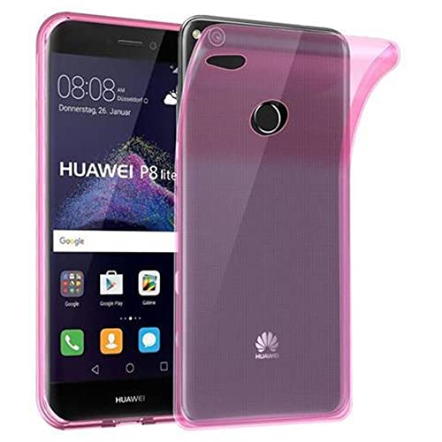 Cadorabo Hülle kompatibel mit Huawei P8 LITE 2017 P9 LITE 2017 Schutzhülle TPU Silikon Case Slim Design Slim Kratzfest Gummi mit Rundumschutz Case Hülle für Huawei P8 LITE 2017 P9 LITE 2017 in Pink
