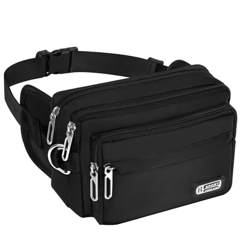 Flintronic Gürteltasche für Damen und Herren, wasserdichte Bauchtasche, mit 5 Reißverschlusstaschen, für Spaziergänge mit Hunden, Wandern, Laufen, Reisen und Urlaub