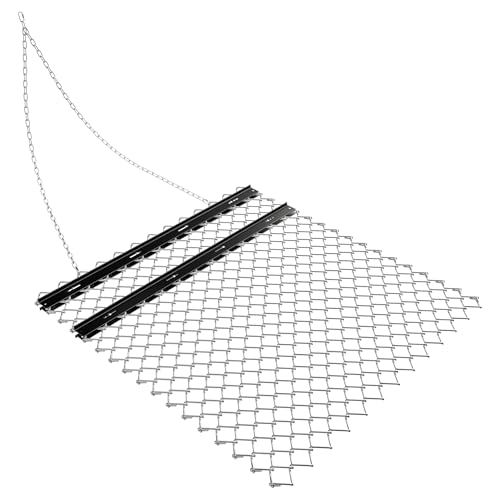 Wiltec Wiesenegge 155 x 123,5 cm mit Kettennetz, Schleppegge für Rasentraktor, ATV und UTV, Wiesenschleppe zur Bodenbearbeitung und Bodenbegradigung