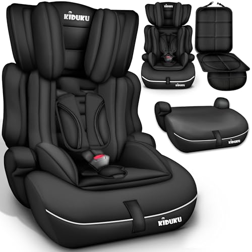 KIDUKU® Kindersitz 9-36 kg (1-12 Jahre) mit Kindersitzunterlage - Autositz ECE R129/03, Gruppe 1/2/3 Autokindersitz Kinderautositz