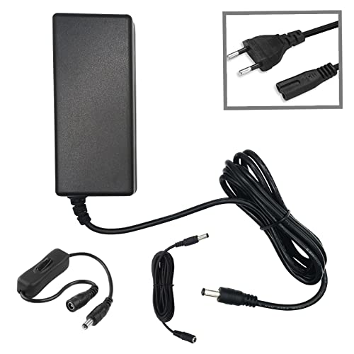 MyVolts 12V EU-Netzteil kompatibel mit Denon MCX8000 DJ Controller - mit Verlängerungskabel und Inline-Schalter