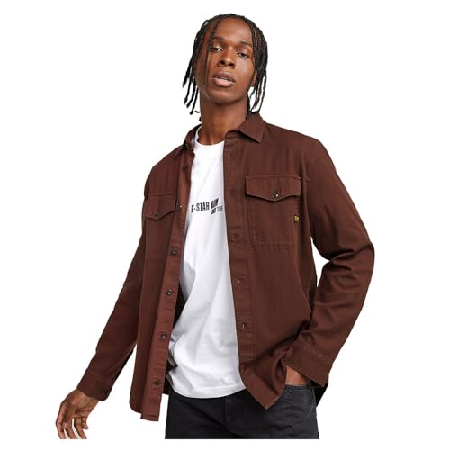 G-Star Herren Marine Slim Hemd, Rot (dk Plum gd D24963-D454-G701), L