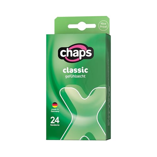 chaps Kondome classic natur, natürlich & gefühlsecht, transparent - für ein sinnliches Vergnügen, Made in Germany , 24 Stück (1er Pack)