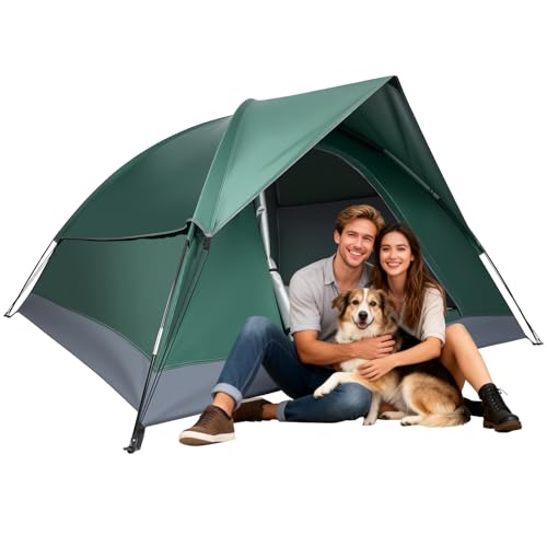 Zelt 2-3 Personen Camping Zelt Wasserdicht & Winddicht Schnell aufbauen Ultraleichte Kuppelzelt für Trekking, Camping, Outdoor