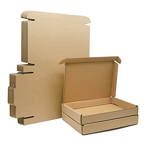 Klein Versandkartons, 15 x 10 x 2cm Mini Großbriefkartons für Postversand, Versandtaschen Warensendung, Braune Verpackungskartons für Geschäft, Aufbewahrung oder Geschenkbox, aus Wellpappe(10 Stück)