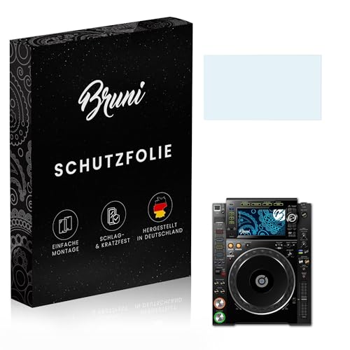 Bruni Schutzfolie kompatibel mit Pioneer CDJ-2000NXS2 Folie, glasklare Displayschutzfolie (2X)
