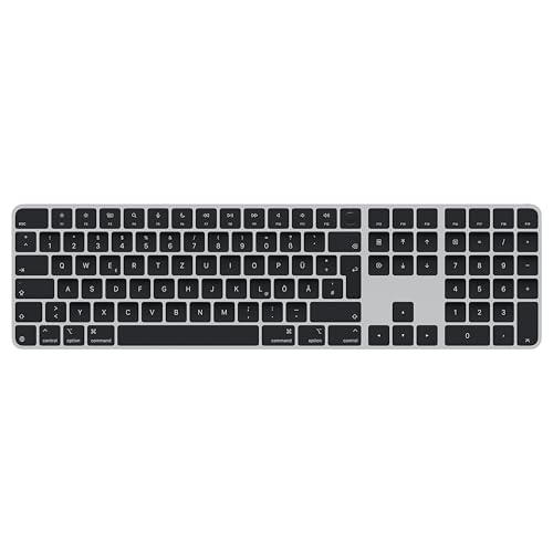 Apple Magic Keyboard mit Touch ID und Ziffernblock für Mac Modelle mit Apple Chip – Deutsch – Schwarze Tasten 