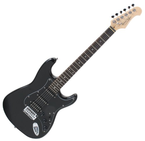 Rocktile Pro ST60-BK E-Gitarre All Black – Mahagoni-Korpus, Humbucker & Single-Coil Tonabnehmer, inkl. Gitarrenkabel, Tremolohebel & Sechskantschlüssel – Ideal für Einsteiger und Fortgeschrittene