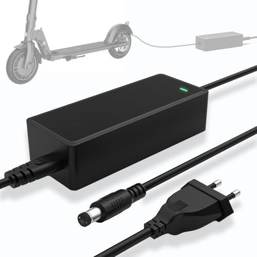 E Scooter Ladegerät, 42V 2A Ladegerät für 36V Akku Elektroroller E-Bike, Kompatibel mit E Scooter GOTRAX, Hiboy, Swagtron, Jetson, The-Urban und mehr, DC5,5mm x 2,5mm Stecker