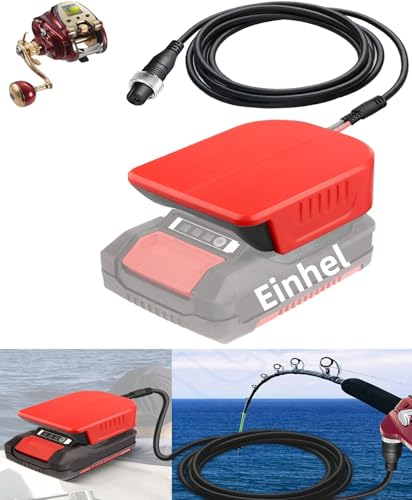 für Daiwa für Shimano Angeln Rolle Batterie Adapter, für Einhell 18V Akku Arbeit für Daiwa für Shimano14.4V Elektrische Angelrolle,für Spinnrolle bg 3000 4000 5000 Salzwasser Süßwasser Angeln