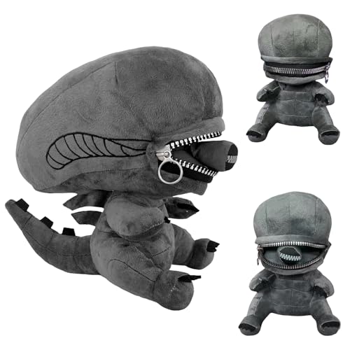 Xenomorph Plüschtiere, Zipper Mouth Plush, Fun Zipper Plush Figure, Filmfigur Plüsch Xenomorpher, Alien Interactive Doll, Alien-Filmreihe Plüschtier, Xeno-Morph Zippermouth Ali-en Plüsch, Sofa Dekor