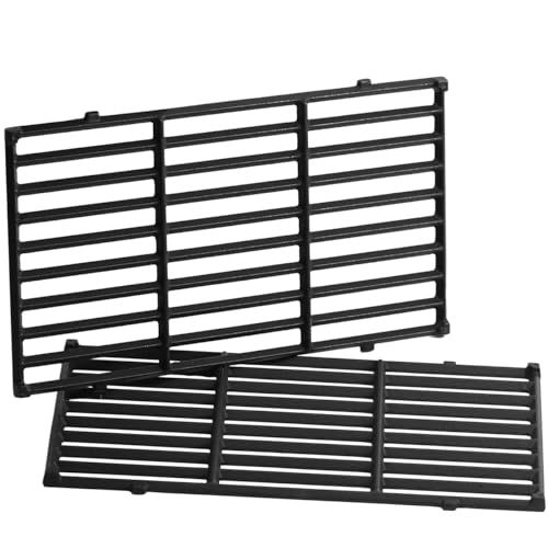 FIRXZYMZ 7637 44,5x26cm Grillrost für Weber Spirit 200 Serie, Spirit E-210, E-220, S-210, S-220 (mit vorderen Bedienknöpfen), Ersatzteile Gusseisen Grillplatten für Weber Spirit 200 Series Gasgrills