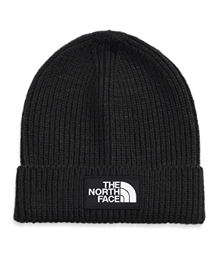 The North Face Box Logo Cuffed Unisex Kinder Beanie-Mütze, TNF Black, One Size