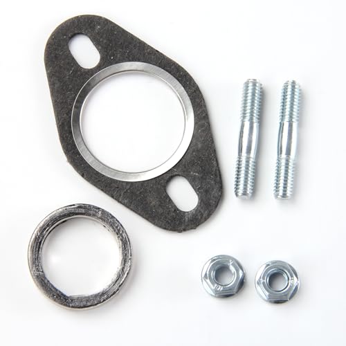 Auspuffdichtung Set 6 Stück, Passend für 50ccm Roller Yamaha Peugeot Dokili 2T 50cc Roller (Krümmerdichtung+Auspuff Stehbolzen+Muttern)
