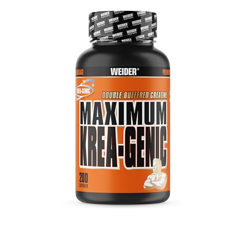Weider - Krea Genic Caps - Doppelt gepuffertes Kreatin für maximale Leistung - Mehr Power beim Workout - 200 Kapseln