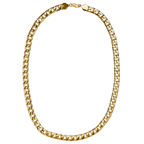 Balinco DICKE GOLDKETTE | Rapper | Gold | Goldene | Gangster Kette - satter Goldlook - perfekt zum Protzen beim Karneval & Fasching