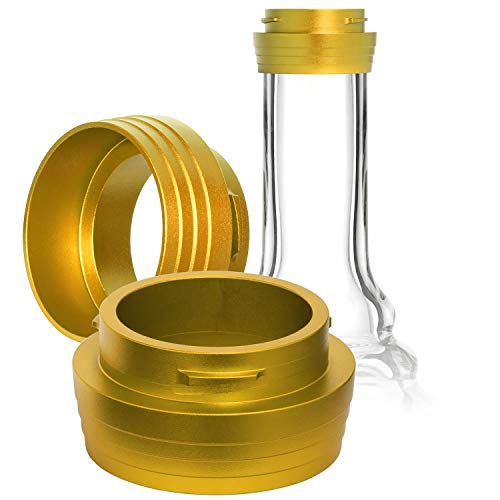 DILAW Shisha Gewinde Alu GEWINDERING Aluminium-KLICKGEWINDE Original Ersatzteil Shisha/Opal/Vatos/MANYAK /, Gold