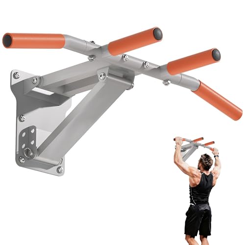 Klimmzugstange Wand Pull Up Bar: Pullup Wall Wandmontage Verstellbare Klimmzug Stange Multifunktion Klappbar Klimmzugreck Home Gym Sport Geräte für Zuhause Silbern