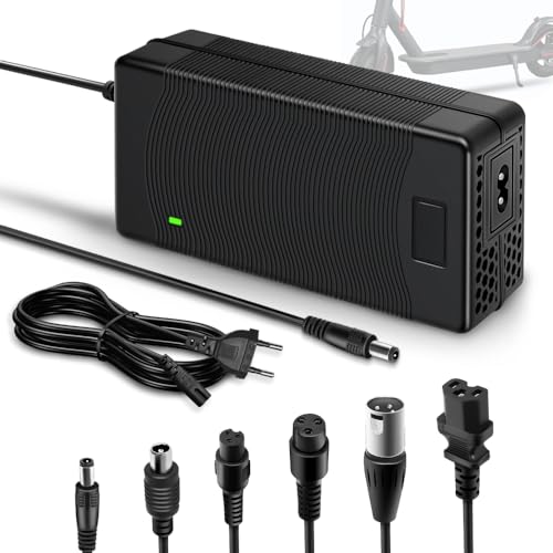 ZIMAOER Ladegeräte für Scooter,Universal 48V Elektroroller Ladegerät,54.6V 2A E Scooter Ladegeräte mit 6 Anschlüssen,Hoverboard Ladekabel,für Elektrofahrräder Akkuladung,EU Ladegerät