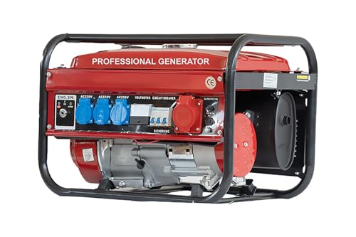 Notstromerzeuger Stromerzeuger Generator Stromgenerator Aggregat 6500W, Luftkühlung, 6,5HP, 4-Takt, 12V, 220, 380V