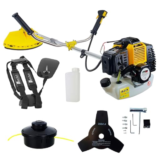 Gardetech Rasentrimmer 3 PS Rasenmäher Benzin | Freischneider Motorsense Benzin Profi-Trimmer für Jeden Garten | Praktisches Gartengerät