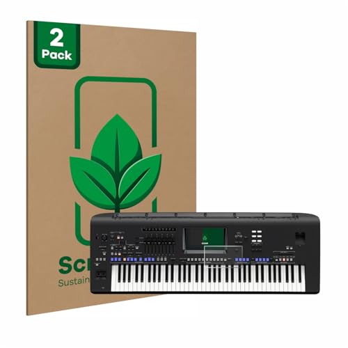 ScreenLeaf (2 Stück Schutzfolie für Yamaha Genos/ Genos2 [nachhaltiger Displayschutz, Folie, transparent, kratzfest]