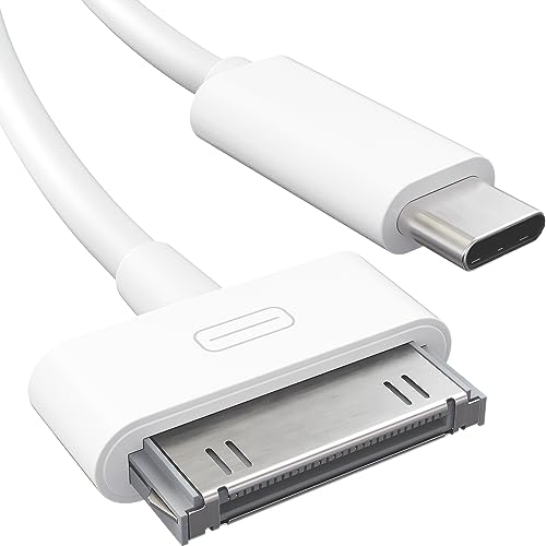 KabelDirekt – 30-Pin auf USB-C Adapter Kabel für iPhone, iPad, iPod – 1m (Next-Generation- Datenkabel/Ladekabel/Sync-Kabel von USB-C auf Dock Connector für iPhone 4S/4/3G/3/1, iPad 3/2/1, iPod, weiß)