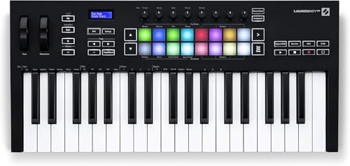 Novation Launchkey 37 [MK3] MIDI-Controller-Keyboard – Nahtlose Integration in Ableton Live. Akkordmodus, Skalenmodus und Arpeggiator. Sämtliche Software, die Sie für die Musikproduktion benötigen.