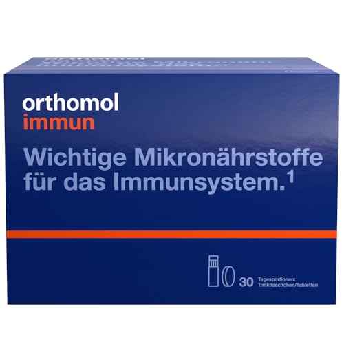 Orthomol Immun - Mikronährstoffe zur Unterstützung des Immunsystems - mit Vitamin C, Vitamin D und Zink - Trinkampullen/Tabletten à 30 x Tagesportionen