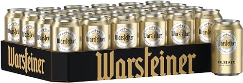 Warsteiner Premium Pilsener Bier, mild süffiges Pils, Dosenbier EINWEG (24 x 0.33 L Dose)