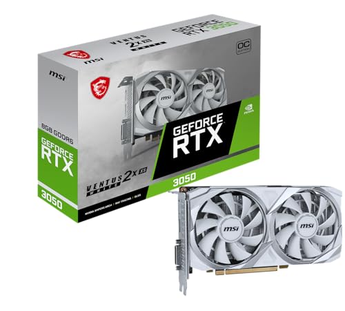 MSI GeForce RTX 3050 Ventus 2X XS White 8G OC - 8GB GDDR6 Speicher, 128-bit, 14 Gbps