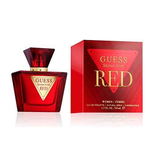 GUESS Seductive Red, Eau de Toilette für Damen, Blumig-Fruchtiger Gourmandduft, Sinnlicher Duft, Lang Anhaltend, 50 ml