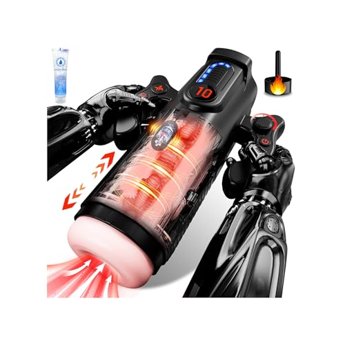 Masturbator Masturbieren für Männer Elektrisch Sex Spielzeug für die Männer - LED Mastrubrator für Manner Handfrei mit Schub, Saug und Vibrationsmodi, Penis Vibratorensets Sexspielzeug für Manner Solo