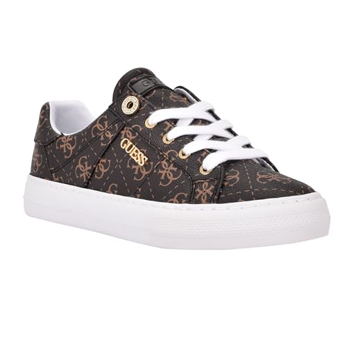 GUESS Loven Damen-Sneaker, Brauner Stoff, 41 EU/10M