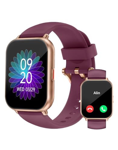 RUIMEN Smartwatch mit Telefonfunktion,Smartwatch für Damen Herren HD-Touch Screen Fitnessuhr mit SpO2-Überwachung Pulsuhr Schlafmonitor Schrittzähler Uhr Multi Trainingsmodi für Android iOS