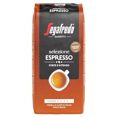 Segafredo Zanetti Selezione Espresso - Ganze Bohne (1 kg Packung) - Geeignet für alle italienischen Kaffeespezialitäten - Mittlerer bis dunkle Röstung, starke und intensiver Geschmack