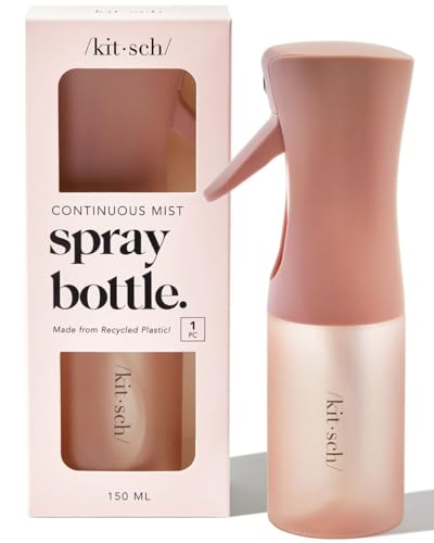 Kitsch Sprühflasche für Haare, 150 ml – Dauer-Wassersprühflasche für Haare, Reinigung, Gartenarbeit, vielseitige Sprühflaschen – mit ultrafeinem Nebel – aus recyceltem Kunststoff – Terracotta