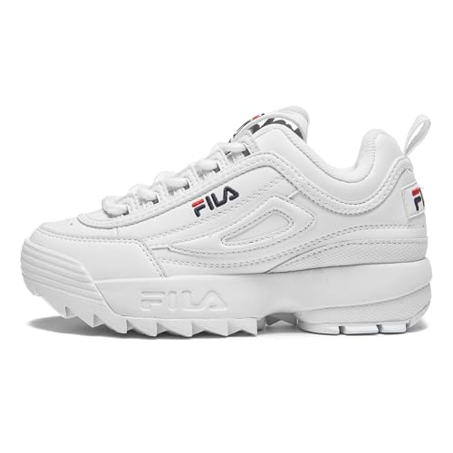 FILA Unisex Kinder Disruptor Teens Sneaker, White, 39 EU