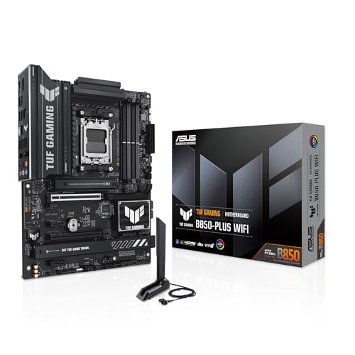 ASUS TUF Gaming B850-PLUS WiFi Mainboard Sockel AMD AM5 (AMD B850, ATX, PCIe 5.0, WiFi 7, 2X PCIe 4.0 M.2, Aura Sync)