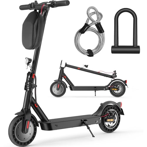 E Scooter mit Straßenzulassung, 10 Zoll, Max 40km Reichweite 20km/h, Komfortable Stoßdämpfung, Elektro Scooter bis 120kg, APP-Verbindung, LED-Display, Duales Bremssystem Elektroroller für Erwachsene