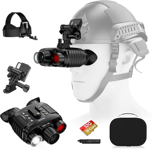 Nachtsichtgerät 4K 36MP, 8X Digitaler Zoom Infrarot Fernglas Nachtsichtgeräte mit 7-Stufiges Nachtsicht, 3“ HD-Display 4500mAh Wiederaufladbares IP54 Wasserdicht Fernglas Nachtsicht mit 32GB TF Karte