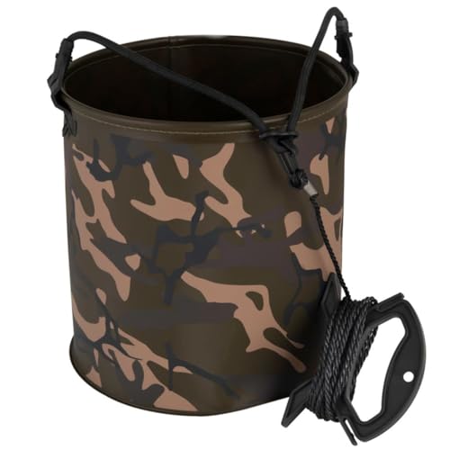 Fox Aquos Camolite Water Bucket 24,5x25cm - Wassereimer zum Karpfenangeln, Angeleimer, Eimer zum Angeln