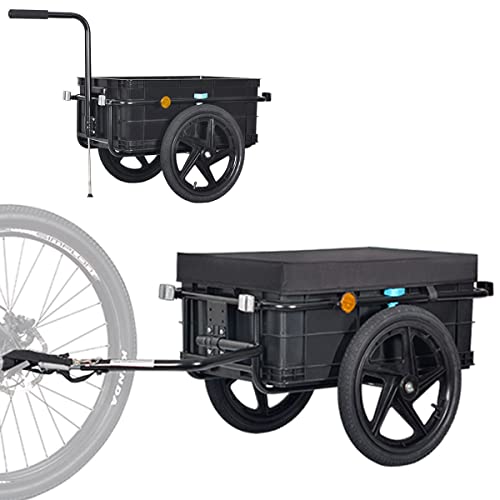 Tiggo Veelar Plus Fahrrad Lastenanhänger & Handwagen mit 70 Liter Transportbox Fahrradanhänger Transportanhänger 20317